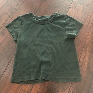 Brandy Melville Green Cropped Shirt